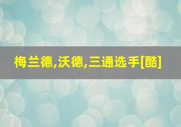 梅兰德,沃德,三通选手[酷]